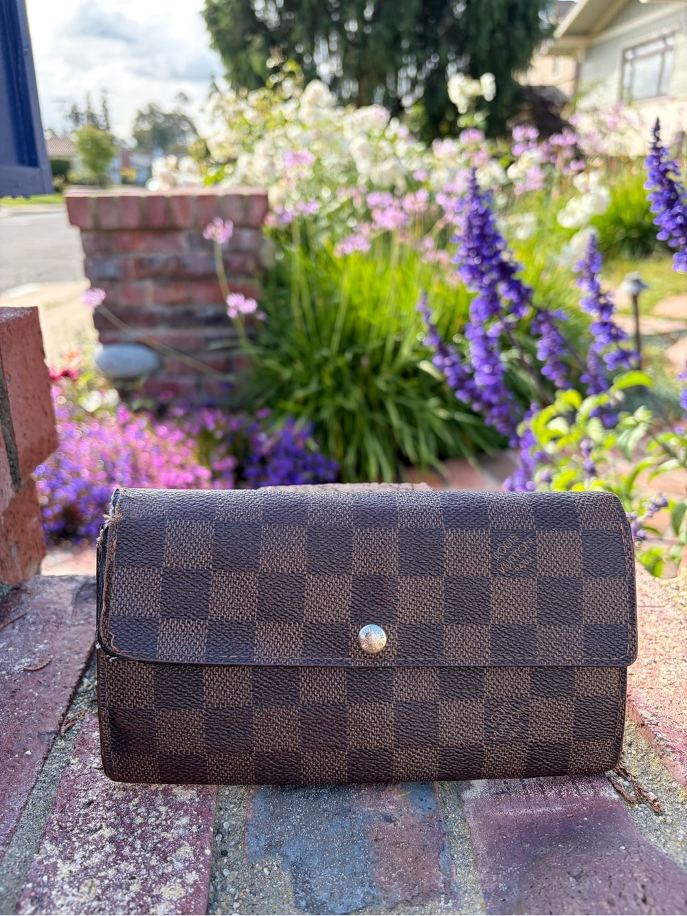 Louis Vuitton Damier Long Wallet Authentic 2008 DateCode Damaged